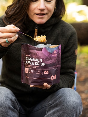 Trek 'n Eat freeze-dried meal ready to eat in an outdoor environment