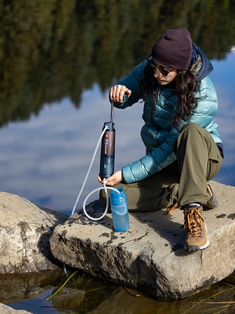 Trek 'n Eat freeze-dried meal ready to eat in an outdoor environment